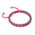 Liens Spatule rosée | Bracelet Mini Kismet | Rose fluo x argent